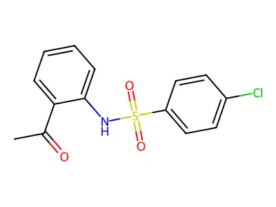 N-(2-acetylphenyl)-4-chlorobenzenesulfonamide structure