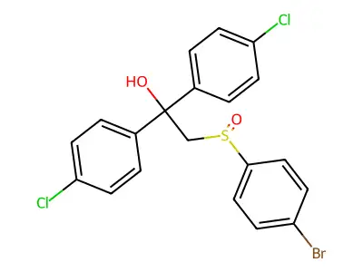 2-(4-Bromophenyl)sulfinyl-1,1-bis(4-chlorophenyl)ethanol structure