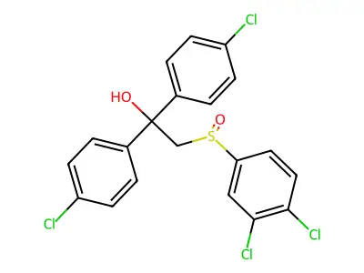 1,1-Bis(4-chlorophenyl)-2-[(3,4-dichlorophenyl)sulfinyl]-1-ethanol structure