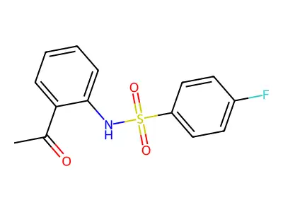 N-(2-acetylphenyl)-4-fluorobenzenesulfonamide structure