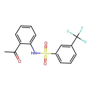 N-(2-acetylphenyl)-3-(trifluoromethyl)benzenesulfonamide structure