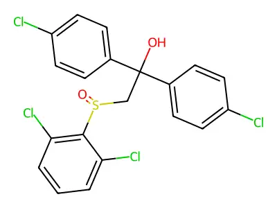 1,1-Bis(4-chlorophenyl)-2-[(2,6-dichlorophenyl)sulfinyl]-1-ethanol structure