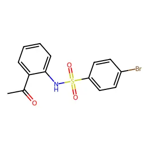 N-(2-acetylphenyl)-4-bromobenzenesulfonamide structure