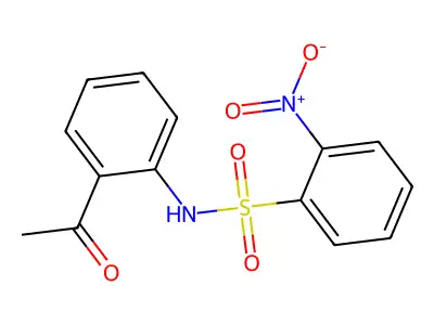 N-(2-acetylphenyl)-2-nitrobenzenesulfonamide structure