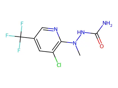2-[3-Chloro-5-(trifluoromethyl)-2-pyridinyl]-2-methyl-1-hydrazinecarboxamide structure