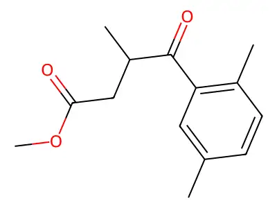 Butyric acid, 3-(2,5-dimethylbenzoyl)-, methyl ester structure