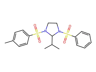 1-(Benzenesulfonyl)-3-(4-methylphenyl)sulfonyl-2-propan-2-ylimidazolidine structure