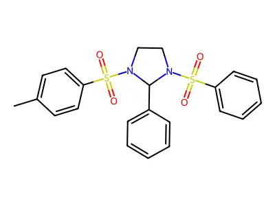 1-[(4-Methylphenyl)sulfonyl]-2-phenyl-3-(phenylsulfonyl)imidazolidine structure