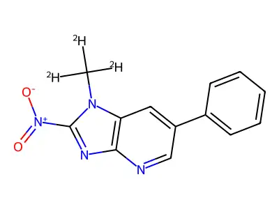 2-Nitro-1-methyl-6-phenylimidazo(4,5-b)pyridine structure