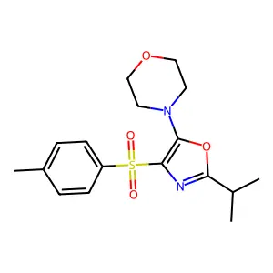 2-(Methylethyl)-4-[(4-methylphenyl)sulfonyl]-5-morpholin-4-yl-1,3-oxazole structure