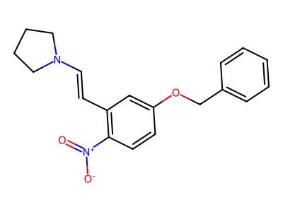 1-[2-(5-Benzyloxy-2-nitro-phenyl)vinyl]pyrrolidine structure