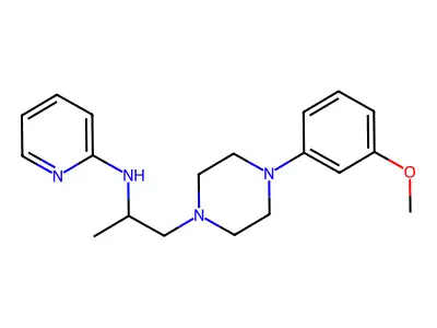 Pyridin-2-amine, N-[2-[4-(3-methoxyphenyl)-1-piperazinyl]-1-methylethyl]- structure