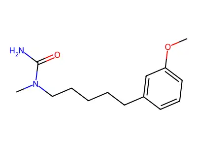N-[5-(3-methoxyphenyl)pentyl]-N-methylurea structure