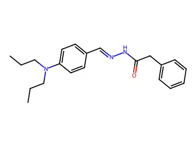 N-[(E)-[4-(dipropylamino)phenyl]methylideneamino]-2-phenylacetamide structure