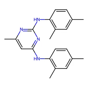 N2,N4-bis(2,4-dimethylphenyl)-6-methylpyrimidine-2,4-diamine structure