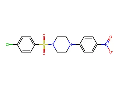1-(4-Chlorophenyl)sulfonyl-4-(4-nitrophenyl)piperazine structure