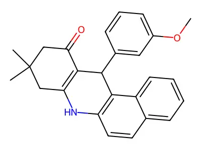 12-(3-methoxyphenyl)-9,9-dimethyl-8,9,10,12-tetrahydrobenzo[a]acridin-11(7H)-one structure
