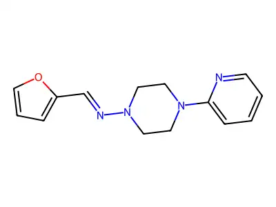 Furan-2-ylmethylene-(4-pyridin-2-yl-piperazin-1-yl)-amine structure