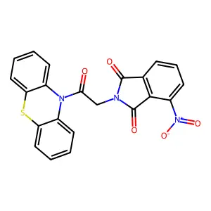 4-nitro-2-[2-oxo-2-(10H-phenothiazin-10-yl)ethyl]-1H-isoindole-1,3(2H)-dione structure