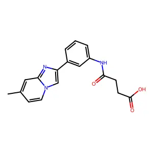 N-[3-(7-Methyl-imidazo[1,2-a]pyridin-2-yl)-phenyl]-succinamic acid structure