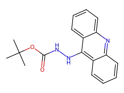 tert-butyl N-(acridin-9-ylamino)carbamate structure