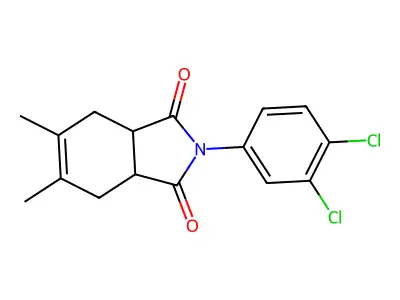 2-(3,4-dichlorophenyl)-5,6-dimethyl-3a,4,7,7a-tetrahydro-1H-isoindole-1,3(2H)-dione structure