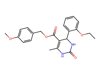4-methoxybenzyl 4-(2-ethoxyphenyl)-6-methyl-2-oxo-1,2,3,4-tetrahydropyrimidine-5-carboxylate structure