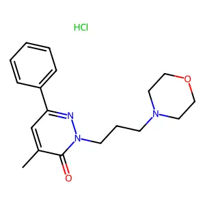 3(2H)-Pyridazinone, 4-methyl-2-(3-morpholinopropyl)-6-phenyl-, hydrochloride structure