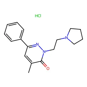 3(2H)-Pyridazinone, 4-methyl-6-phenyl-2-(2-pyrrolidinylethyl)-, hydrochloride structure
