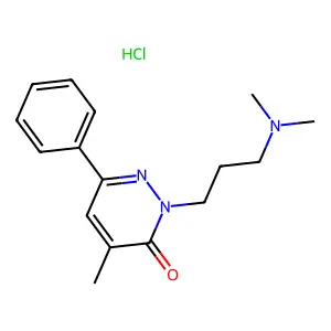 3(2H)-Pyridazinone, 2-(3-dimethylaminopropyl)-4-methyl-6-phenyl-, hydrochloride structure