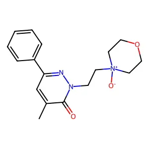 Morpholine, N-(2-(4-methyl-3-oxo-6-phenyl-2-(2H)pyridazinyl)ethyl)-, N-oxide structure