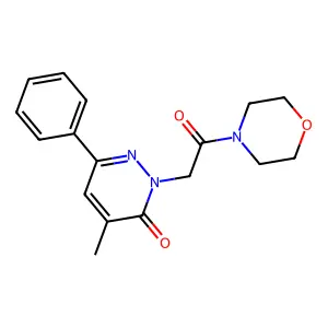 3(2H)-Pyridazinone, 4-methyl-2-(morpholinocarbonylmethyl)-6-phenyl- structure