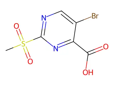 5-Bromo-2-methanesulfonylpyrimidine-4-carboxylic acid structure