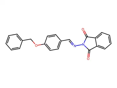 2-[(E)-(4-phenylmethoxyphenyl)methylideneamino]isoindole-1,3-dione structure