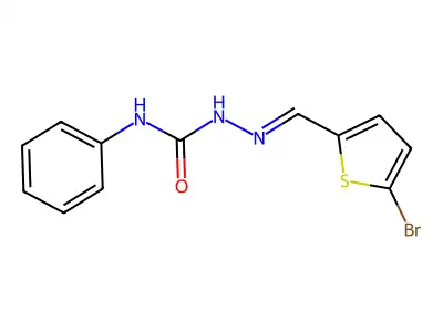 1-[(E)-(5-bromothiophen-2-yl)methylideneamino]-3-phenylurea structure