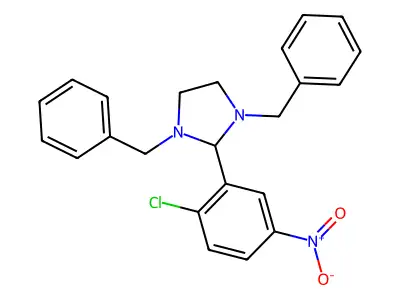 1,3-Dibenzyl-2-(2-chloro-5-nitrophenyl)imidazolidine structure