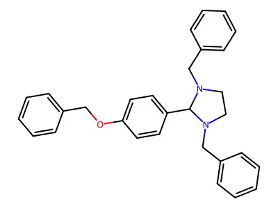 1,3-Dibenzyl-2-[4-(benzyloxy)phenyl]imidazolidine structure