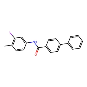 N-(3-iodo-4-methylphenyl)[1,1'-biphenyl]-4-carboxamide structure