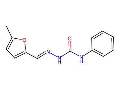 1-[(E)-(5-methylfuran-2-yl)methylideneamino]-3-phenylurea structure