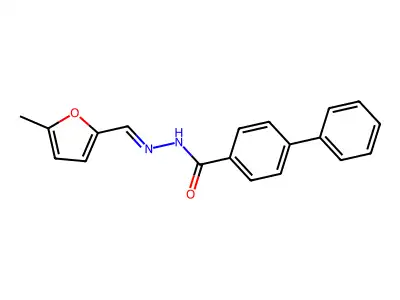 N-[(E)-(5-methylfuran-2-yl)methylideneamino]-4-phenylbenzamide structure