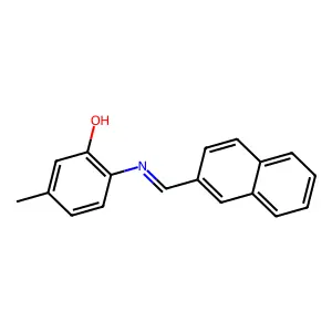 5-Methyl-2-[(2-naphthylmethylene)amino]phenol structure
