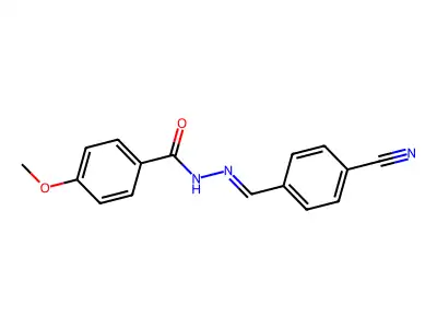 N'-(4-cyanobenzylidene)-4-methoxybenzohydrazide structure