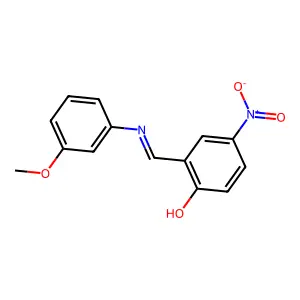 2-{[(3-Methoxyphenyl)imino]methyl}-4-nitrophenol structure