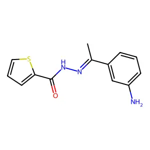 (Z)-N'-(1-(3-aminophenyl)ethylidene)thiophene-2-carbohydrazide structure
