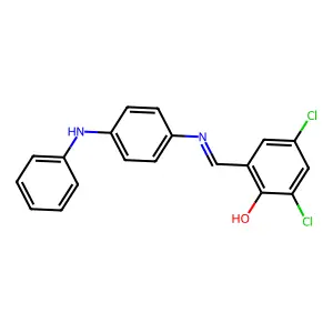 2-[[(4-Anilinophenyl)imino]methyl]-4,6-dichlorophenol structure