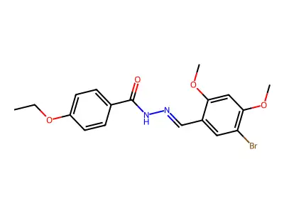 N'-(5-bromo-2,4-dimethoxybenzylidene)-4-ethoxybenzohydrazide structure