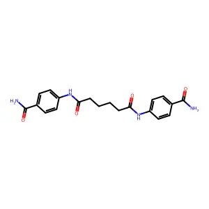 N,N'-bis(4-carbamoylphenyl)hexanediamide structure