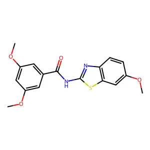 3,5-dimethoxy-N-(6-methoxy-1,3-benzothiazol-2-yl)benzamide structure