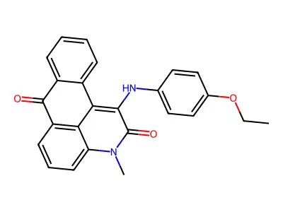 1-((4-ethoxyphenyl)amino)-3-methyl-2H-naphtho[1,2,3-de]quinoline-2,7(3H)-dione structure