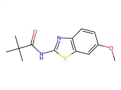 N-(6-methoxy-1,3-benzothiazol-2-yl)-2,2-dimethylpropanamide structure